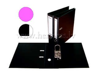 Mape reistrs A4, 75mm, neapkalts, PP+PP, gaii roz, X FILE.